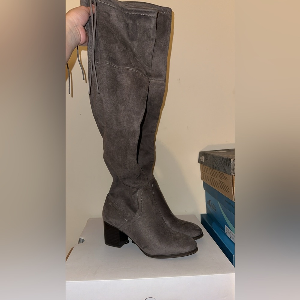 Aldo Gray Over the Knee Boots Size 7